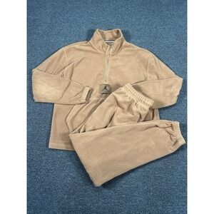 Air Jordan Essentials Winterized Fleece Track Suit Men's Medium Brown Beige